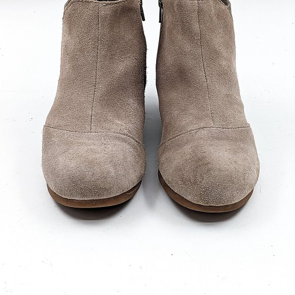 Toms Women Kelsey Sand Wedge Elastic Suede Booties size 5.5 - Picture 12 of 12